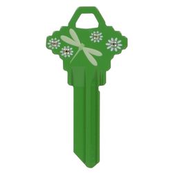 HILLMAN DIVA Dragonfly House/Office Universal Key Blank Single Green