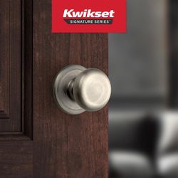Kwikset Juno Antique Brass Passage Lockset 1-3/4 in.