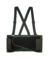 CLC 46 in to 56 in. Elastic Support Belt with Suspenders Back Support Belt Black XL 1 pc