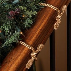 Haute Decor Gold Twist Indoor Christmas Decor 0.3 in.