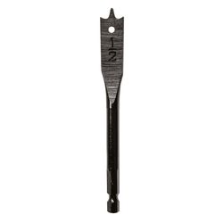 Century Drill & Tool Lazer Spade 1/2 in. X 4 in. L High Speed Steel Spade Bit Hex Shank 1 pc