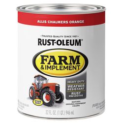 Rust-Oleum Indoor and Outdoor Gloss Allis Chalmers Orange Oil-Based Oil Modified Alkyd Farm & Implem
