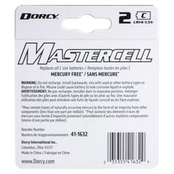 Dorcy Mastercell C Alkaline Batteries 2 pk Carded