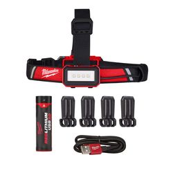 Milwaukee 600 lm Black/Red LED Rechargeable Head Lamp