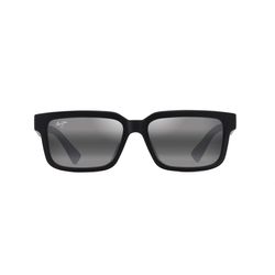 Maui Jim Hiapo Asian Fit Sunglasses Unisex Matte Black Frame Neutral Gray Lens Polarized