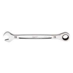 Milwaukee 15 mm X 15 mm 12 Point Metric Combination Wrench 10.14 in. L 1 pc