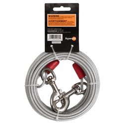 Aspen Pet Gray Plastic Coated Cable Dog Cable Tie-Out X-Large