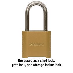 Master Lock 1.13 in. H X 2 in. W X 6.5 in. L Steel 4-Digit Combination Combination Padlock