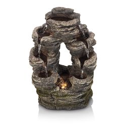 Alpine Polyresin Assorted Fountain with LED Light