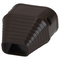 Slimduct Lineset Cover End Fitting 3.75 in. W X 3 in. H Brown