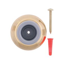 Ace 1-7/8 in. W Solid Brass Brass Yellow Wall Door Stop Mounts to door and wall 1/8 in.