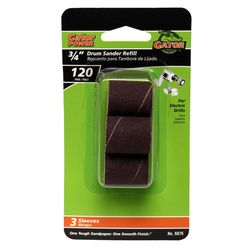 Gator 3/4 in. D X 3/4 in. L Aluminum Oxide Abrasive Sleeve Refill 120 Grit Fine 3 pc