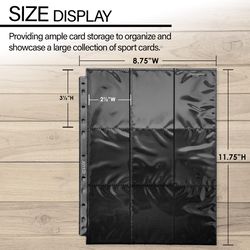 Bazic Products Black Sports Card Holder 5 pk