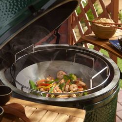 Big Green Egg Carbon Steel Grill Wok 18 in. W 2 pk