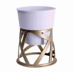 HC Companies 5.47 in. H X 4 in. W X 4 in. D Polyresin Curio Planter Purple