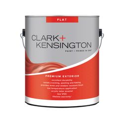 Clark+Kensington Flat Tint Base Neutral Base Exterior Paint and Primer Exterior 1 gal