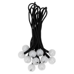 Performance Tool Project Pro Black/White Bungee Ball Cord 9 in. L 12 pk