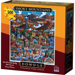 Dowdle Smoky Mountains Personal Puzzle Cardboard/Paper Multicolored 500 pc