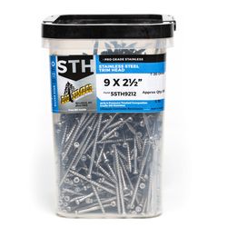 Big Timber No. 9 Sizes X 2-1/2 in. L Star Stainless Steel Fine Wood Screws 565 pk