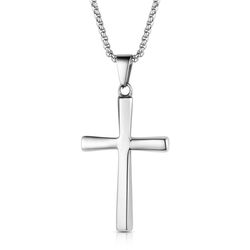 Montana Silversmiths Men's Stainless Steel Through It All Cross Necklace
