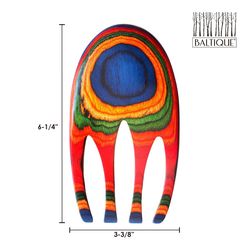 Totally Bamboo Baltique Multicolored Birch Wood Salad Hands