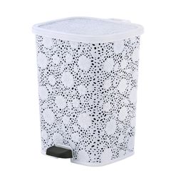 Superio Brand 6 L White Plastic Lace Trash Can