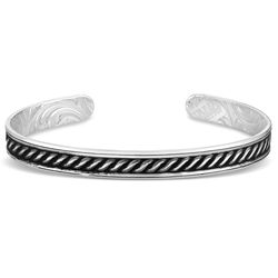 Montana Silversmiths Men's Midnight Roped Cuff Bracelet One Size Fits Most