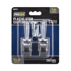 Projex 1-1/4 in. D Swivel Plastic Caster 40 lb 2 pk