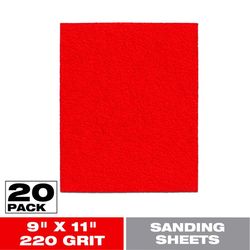 Diablo 9 in. L X 11 in. W 220 Grit Aluminum Oxide Sanding Sheet 20 pk