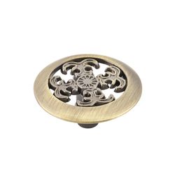 Richelieu Traditional Round Cabinet Knob 1-1/2 in. D 1-1/32 in. Antique English 1 pk