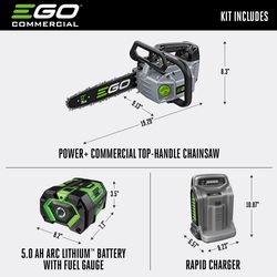EGO Commercial CSX3003 12 in. 56 V Battery Chainsaw Kit (Battery & Charger)