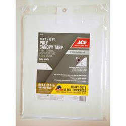 Ace 20 ft. W X 40 ft. L Heavy Duty Polyethylene Canopy Tarp White