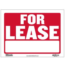 Bazic Products English White Informational Sign 9 in. H X 12 in. W