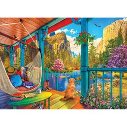 Eurographics Dominic Davison Hammock with a View Jigsaw Puzzles Multicolored 500 pc