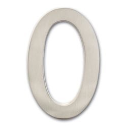 Architectural Mailboxes 4 in. Silver Brass Screw-On Number 0 1 pc
