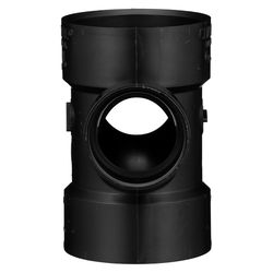 Charlotte Pipe 3 in. Hub X 3 in. D Hub ABS Sanitary Tee
