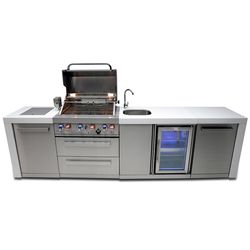 Mont Alpi MAI400-DBEV 4 Burner Natural Gas/Propane Grill Silver