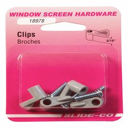 Prime-Line Gray Plastic/Steel Screen Clip For 5/16 inch 1 pk