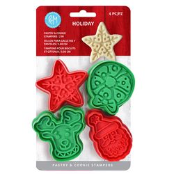 R&M International Corp Holiday Pastry & Cookie Stamper Set