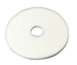 3M 20 in. D Non-Woven Natural/Polyester Fiber Floor Polishing Pad White