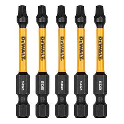 DeWalt FlexTorq Square #2 X 2-1/4 in. L Screwdriver Bit Steel 5 pc
