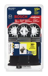 Bosch Starlock 1-1/4 in. X 4 in. L Metal Plunge Blade 3 pk