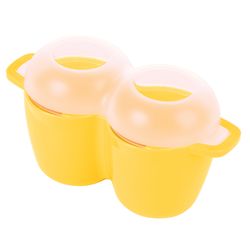 Progressive Prep Solutions Clear/Yellow Polypropylene 2 Egg Poacher