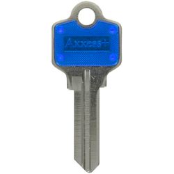 HILLMAN Traditional Key House/Office Key Blank 77 Single For Best locks Blue/Silver