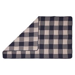 Color Weave 60 in. W X 39 in. L Blue/White Polyester Accent Rug
