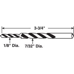 Prime-Line 7/32 in. X 3.75 in. L Steel Step Drill Bit Straight Shank 1 pc