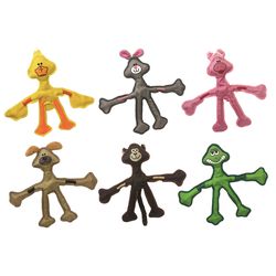 Multipet For Dog Assorted Nylon/Plush Assorted Squeaky Dog Toy