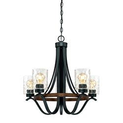 Westinghouse Barnwell Matte Black 5 lights Chandelier