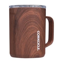 Corkcicle Mug 16 oz Walnut Wood BPA Free Insulated Mug