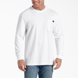 Dickies LT Long Sleeve Men's Crew Neck White Tee Shirt